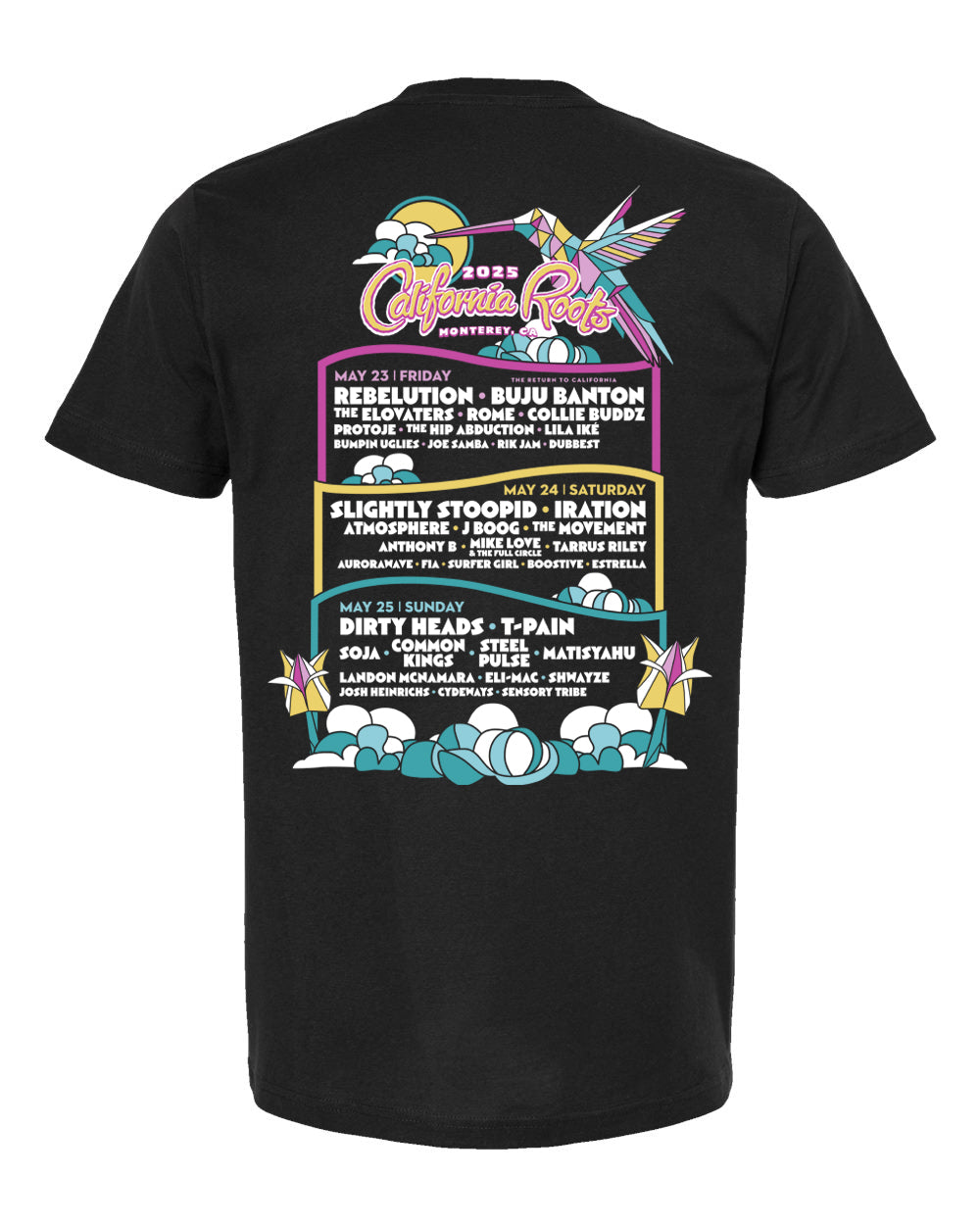 Cali Roots '25 Line-Up Tee (Black)