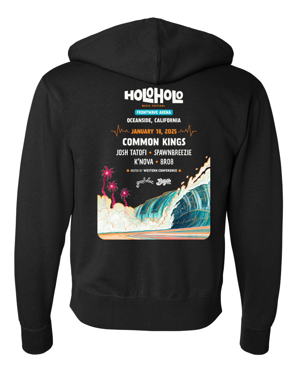 Holo Holo Oceanside 25' Lineup Zip Hoodie (Black)