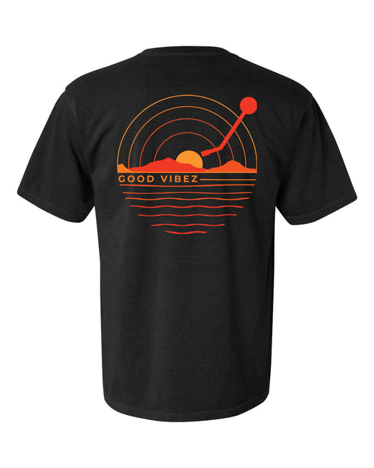 Good Vibez Record Sunset Tee (Black)