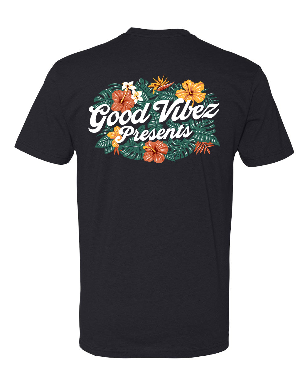 Good Vibez Hawaiian Floral Tee (Black)