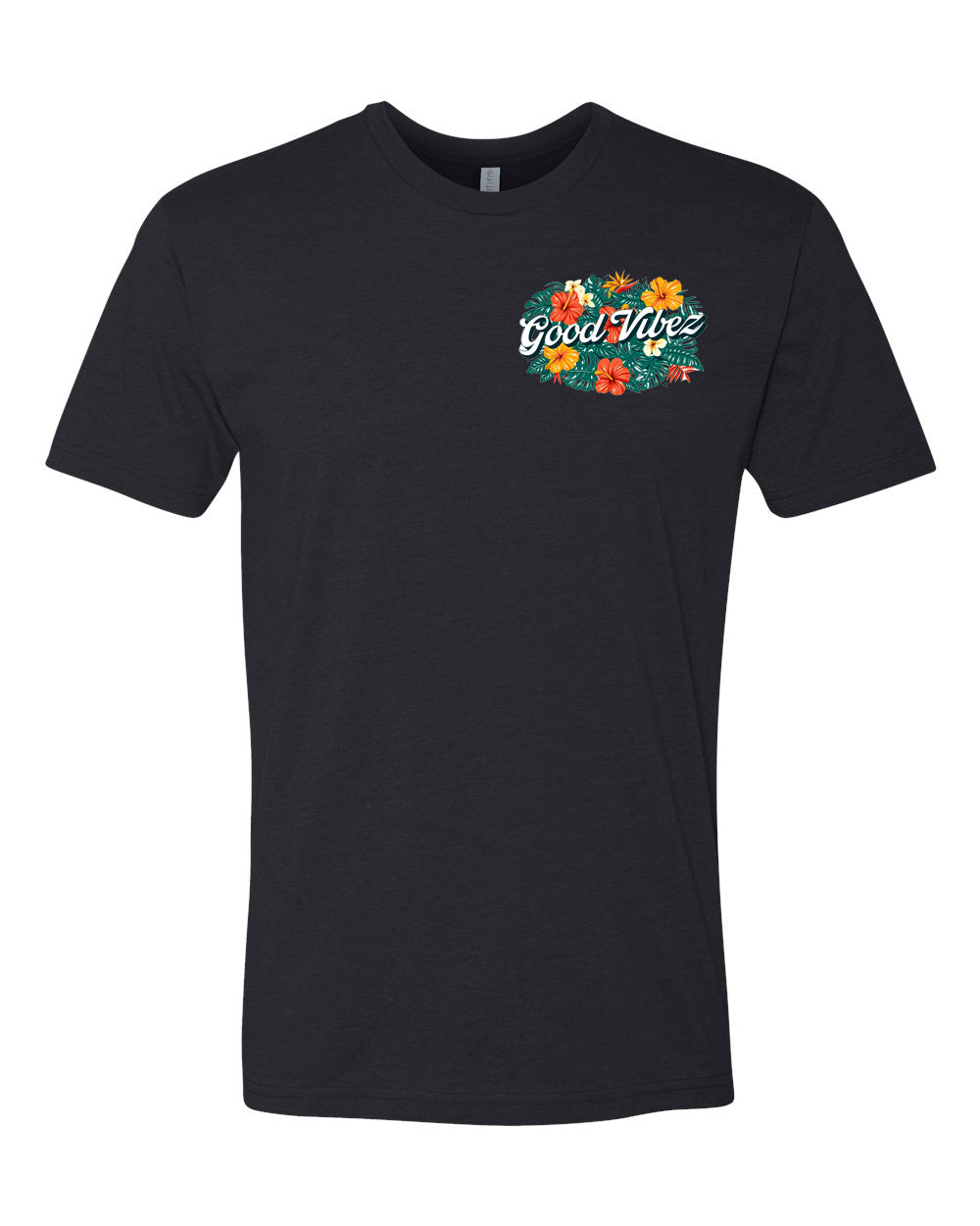 Good Vibez Hawaiian Floral Tee (Black)