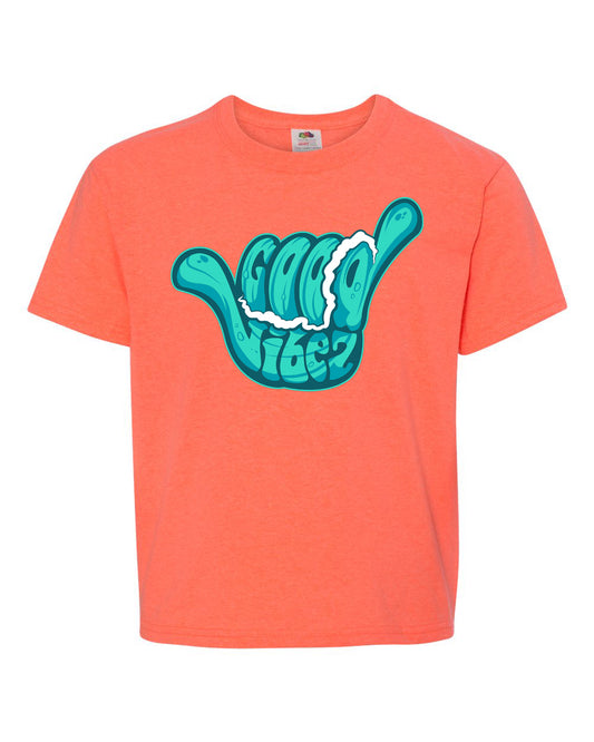 Good Vibez Youth/Toddler Shaka Tee (Salmon)