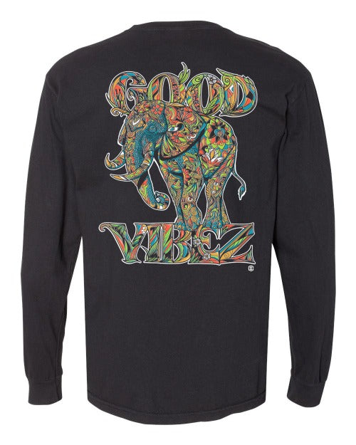 Good Vibez Elephant Long Sleeve (Black)