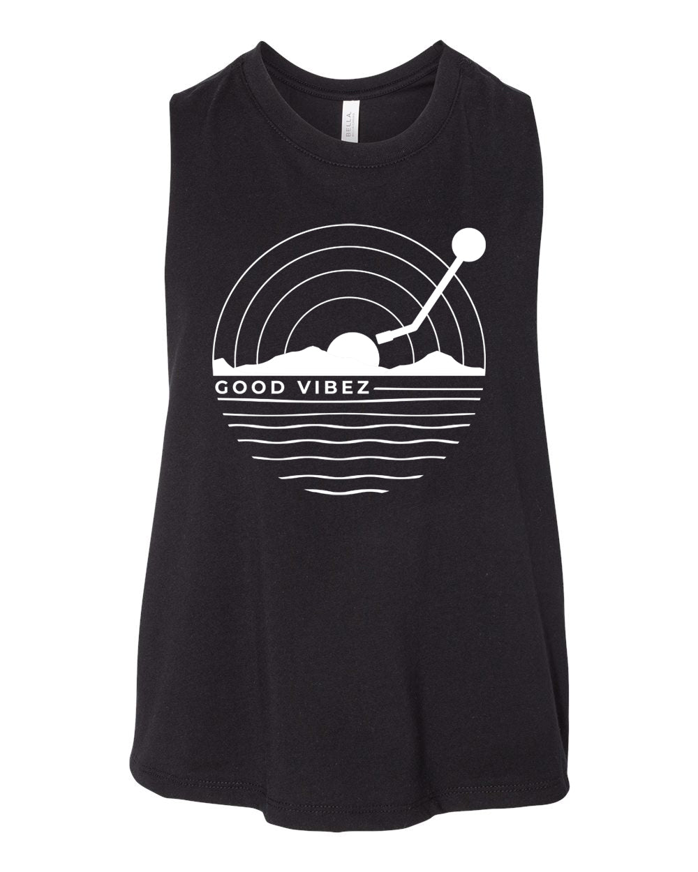 Good Vibez Women’s Record Crop Tank (Black)
