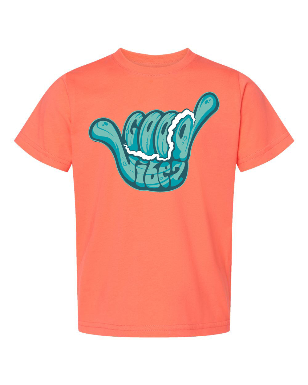 Good Vibez Shaka Toddler/Youth Tee (Salmon)