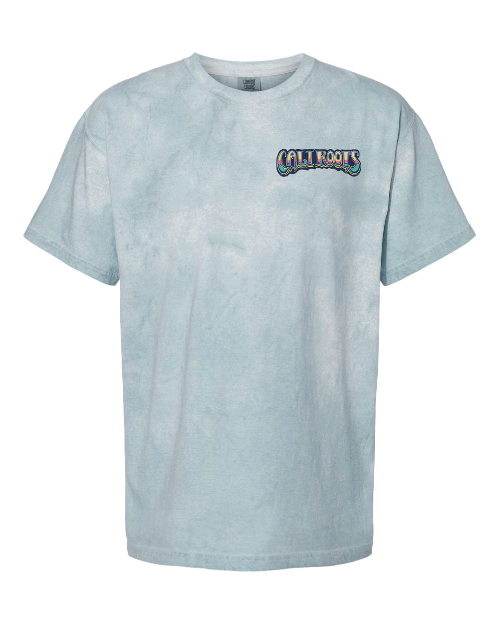 Cali Roots '25 Wave Colorblast Tee (Blue & White)