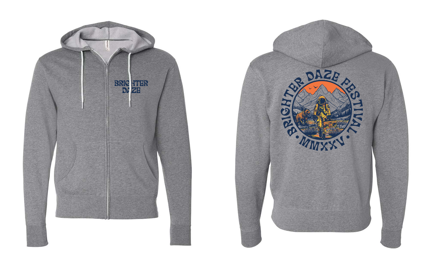 Brighter Daze - Astronaut Zip Hoodie (Heather Gray)