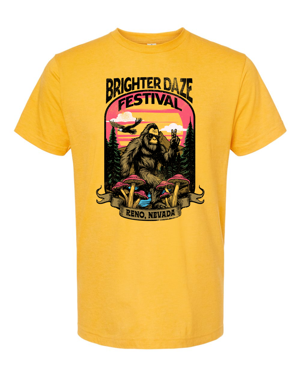 Brighter Daze - Peace Yetti Tee (Mustard)