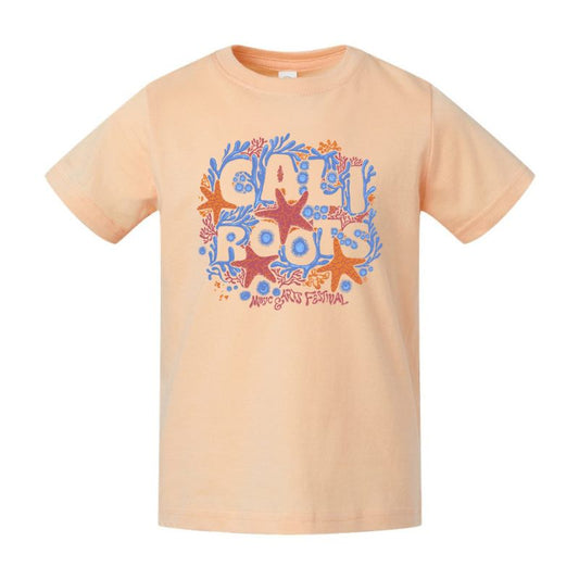 Cali Roots Tide Pool Kids Tee (Orange Cream)