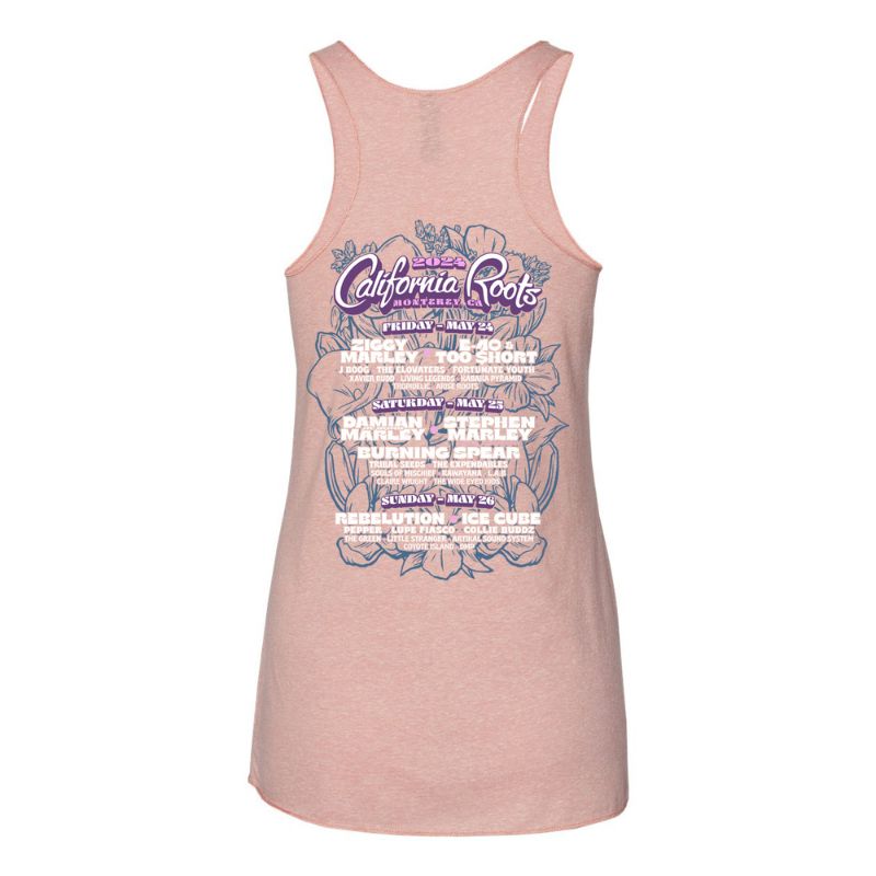 Women's Cali Roots 2024 Lineup Tank (Heather Pink)