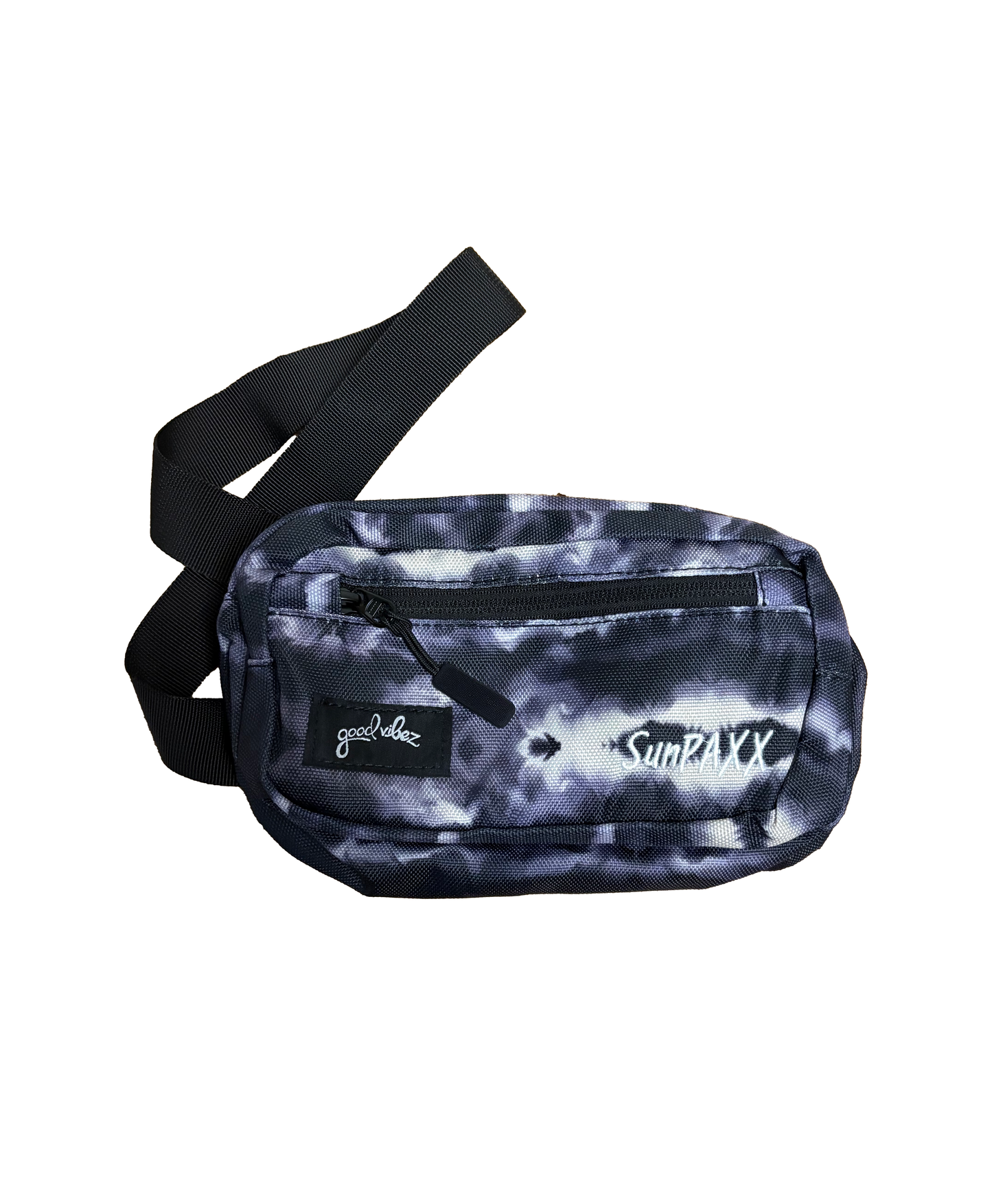 Good Vibez X SunPAXX Fanny Pack - Black Tie Dye