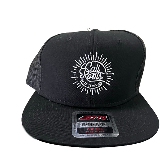 Cali Roots Baja Sunburst Trucker Hat (Black)
