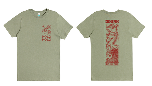 Holo Holo Palm Logo Tee (Heather Green)