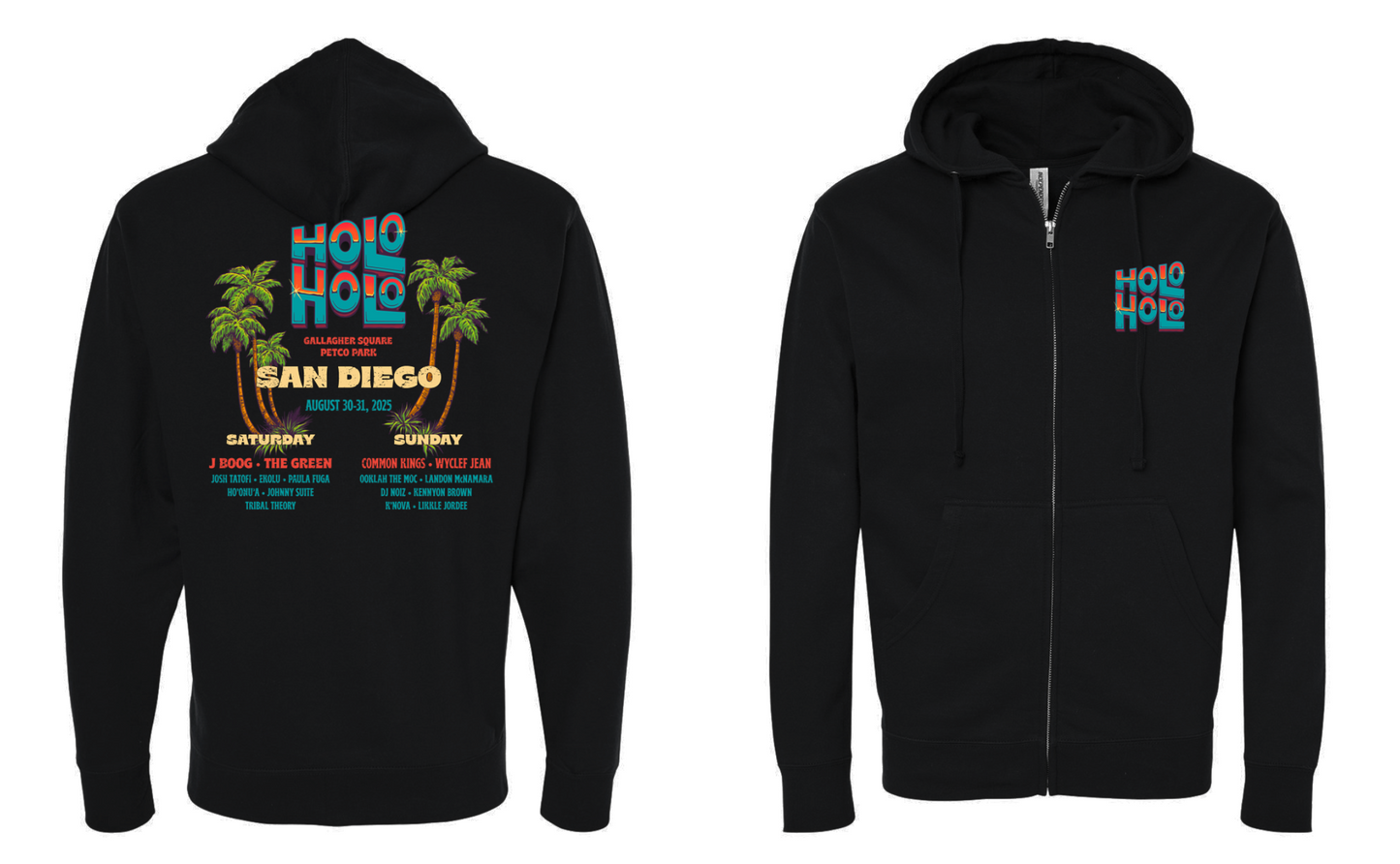 Holo Holo San Diego '25 Line Up Zip Hoodie (Black)