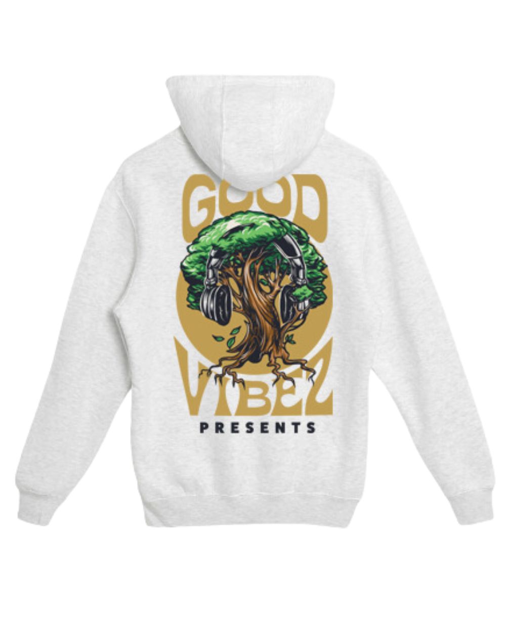 Good Vibez Headphone Tree Zip-Up (Heather Oatmeal)