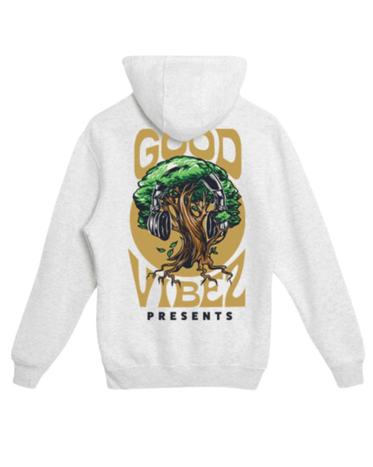 Good Vibez Headphone Tree Zip-Up (Heather Oatmeal)