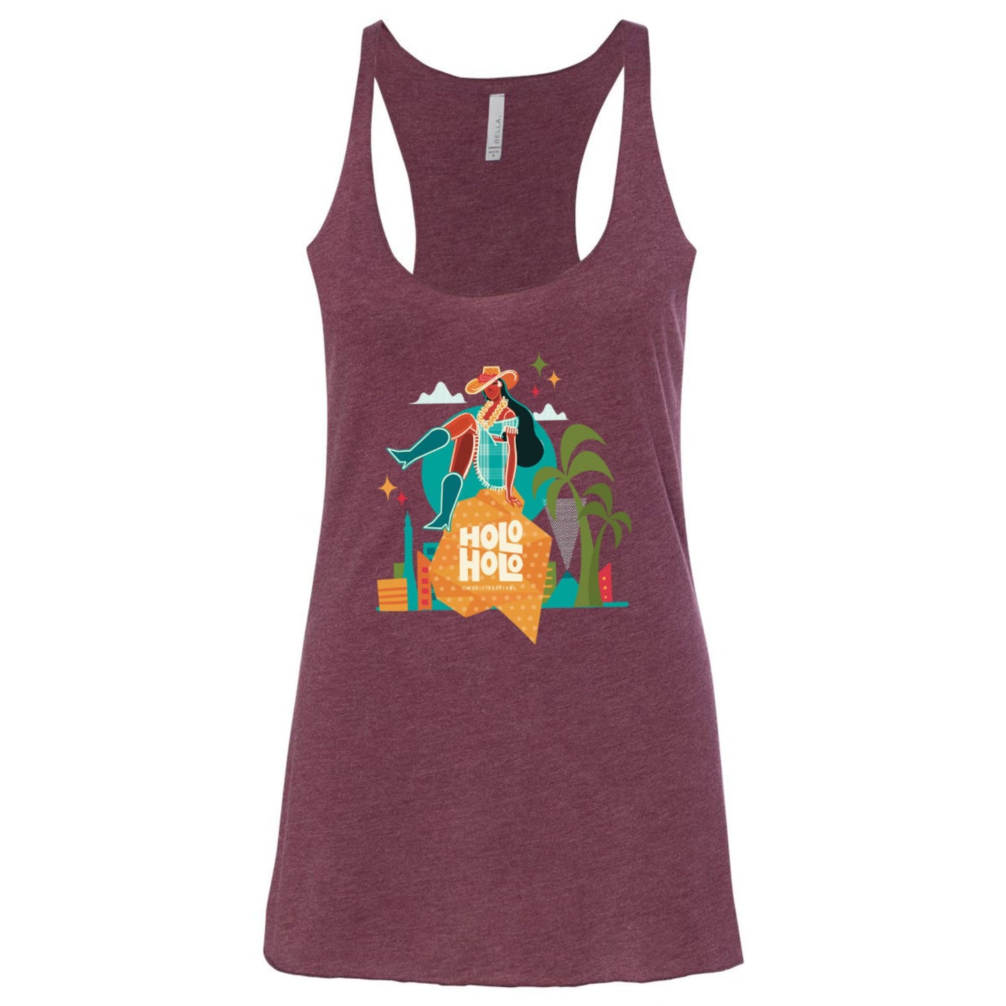 Holo Holo Vegas 23' Lineup Tank (Maroon)