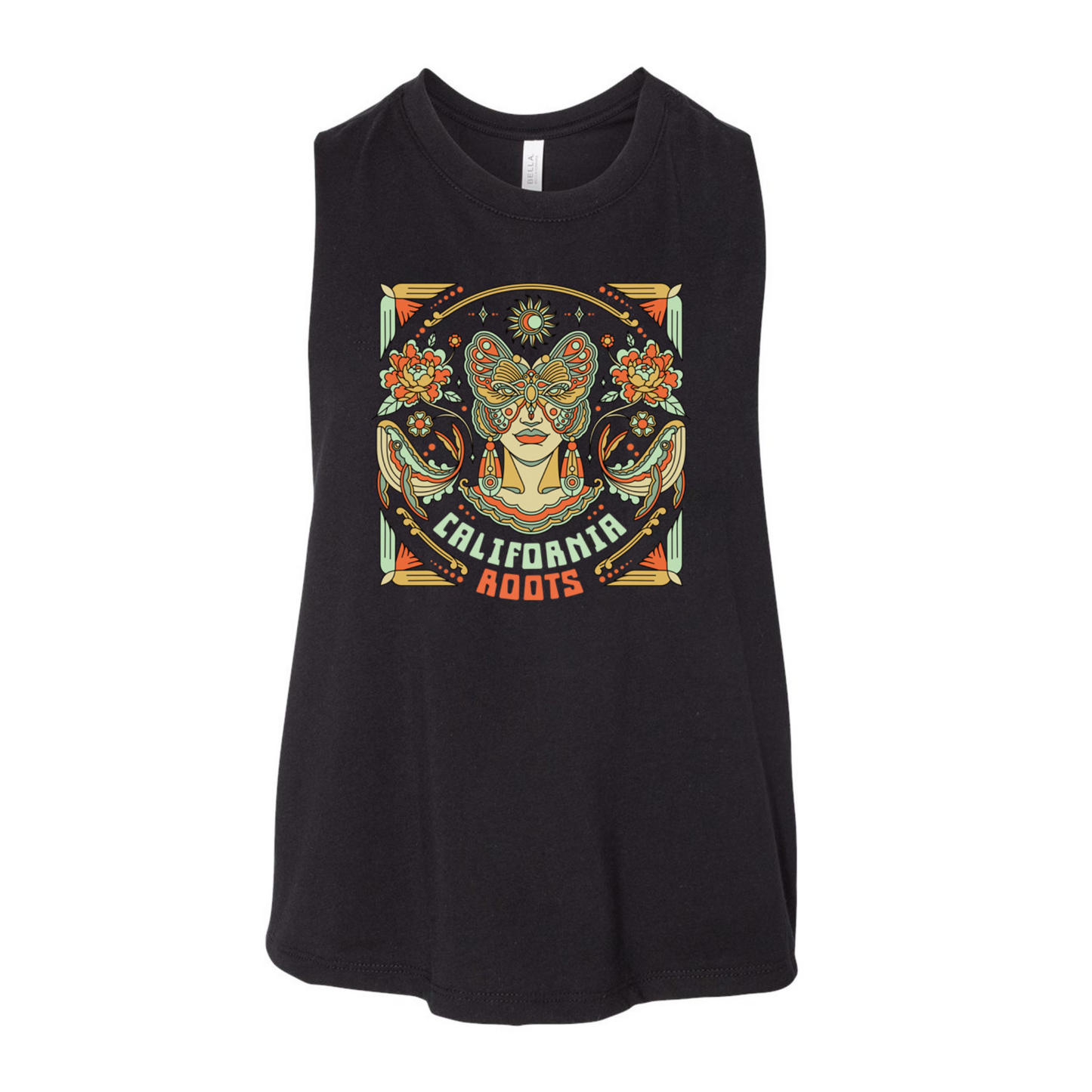 Cali Roots Women’s Butterfly Tank (Black)