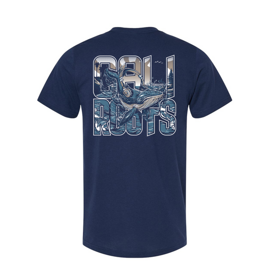 Cali Roots Whalephones Tee (Navy)