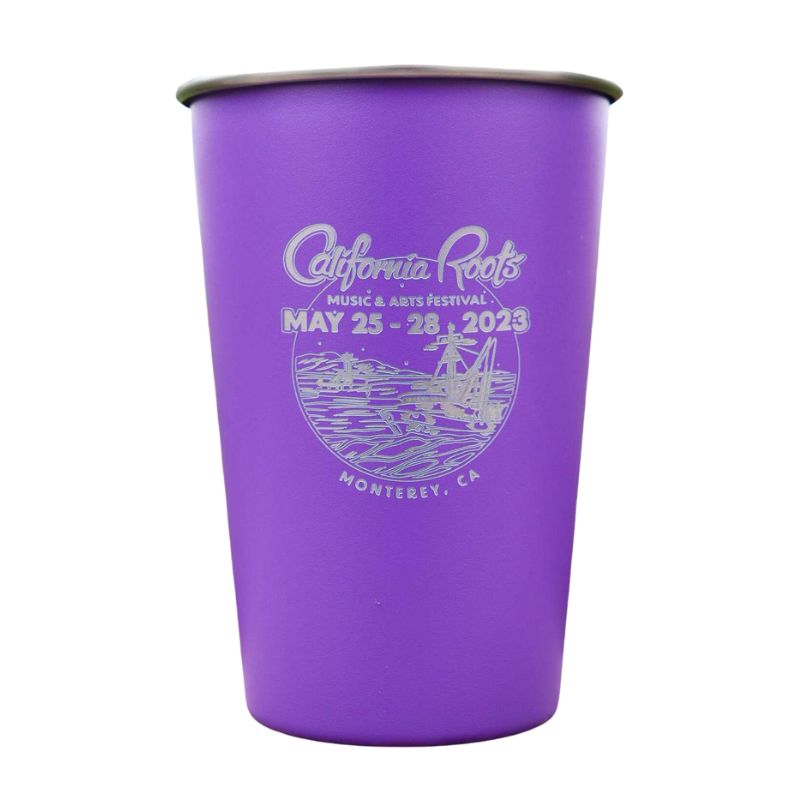 Cali Roots 2023 Steel Pint Cup - Purple