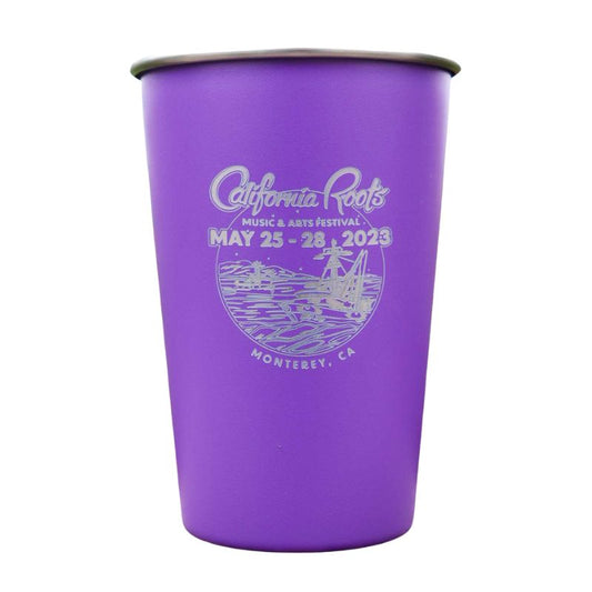 Cali Roots 2023 Steel Pint Cup - Purple