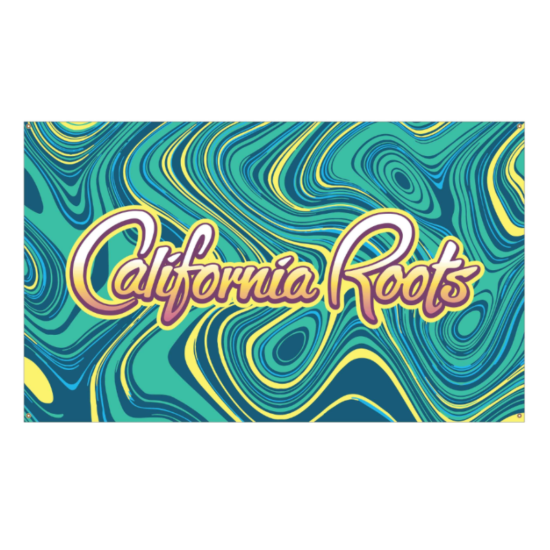 Cali Roots Watercolor Flag