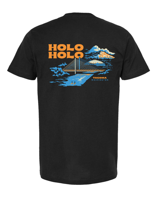 Holo Holo Tacoma - Thea Foss Waterway Tee (Black) [ONLY 4XL AVAILABLE]