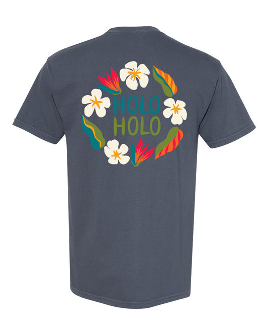 Holo Holo Plumeria Tee (Charcoal)
