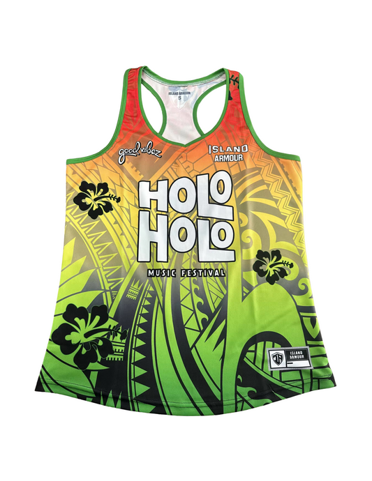 Island Armour x Holo Holo Women's Jerseys - Red/Gold/Green
