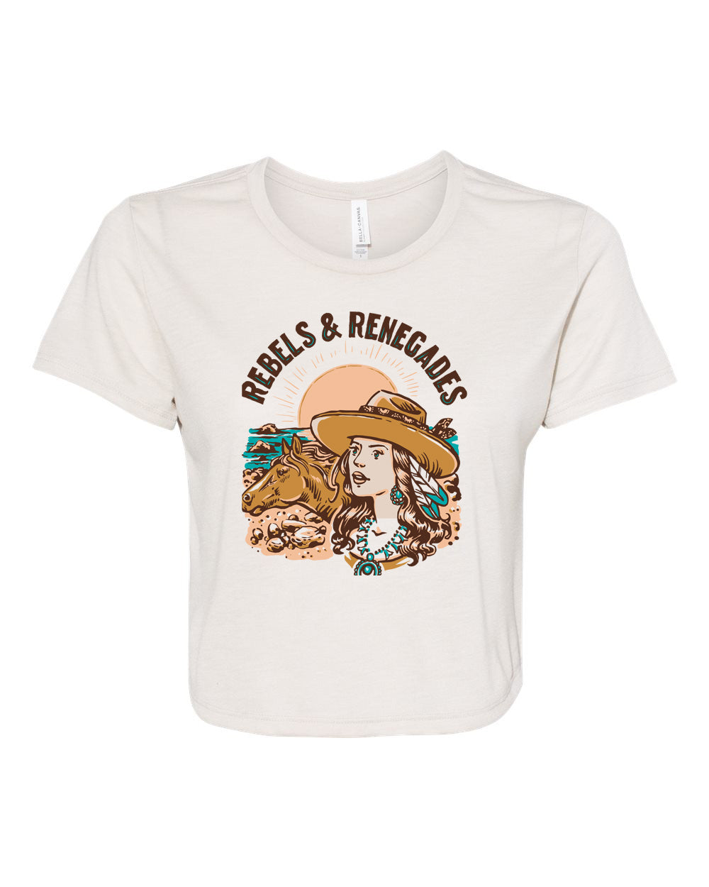 R&R Women’s Goddess Crop Tee (Off-White) [LARGE ONLY]