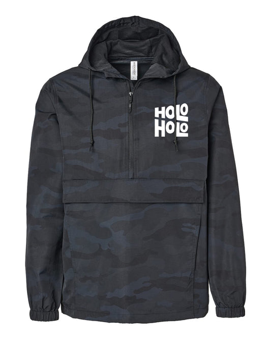 Holo Holo Black Camo Nylon Anorak Jacket