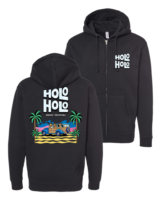 Holo Holo Woody Zip Hoodie (Black)