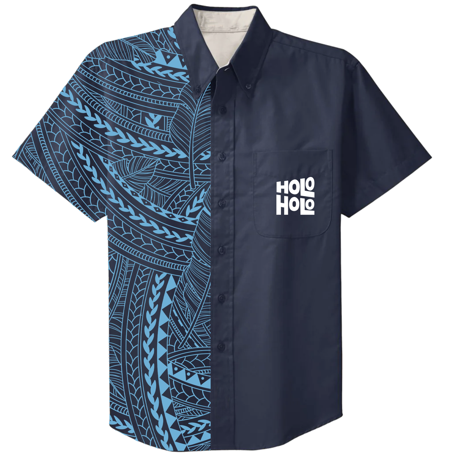 Holo Holo Lightweight Button-Up (Navy)