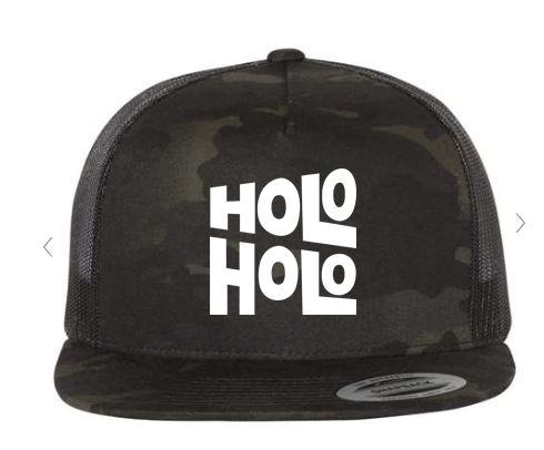 Holo Holo Black Camo Snapback Hat