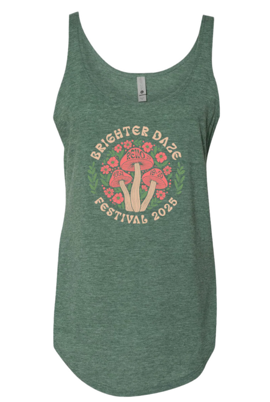 Brighter Daze - Women’s Mushroom Tank (Green)