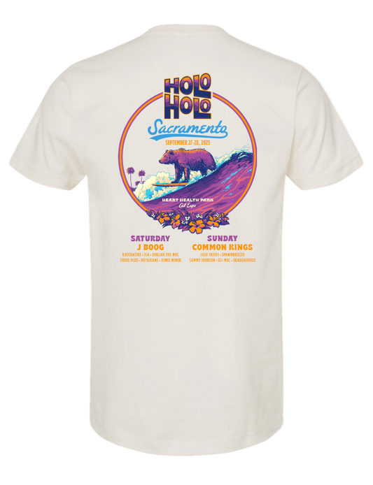 Holo Holo Sacramento 2025 Lineup Tee (Natural)