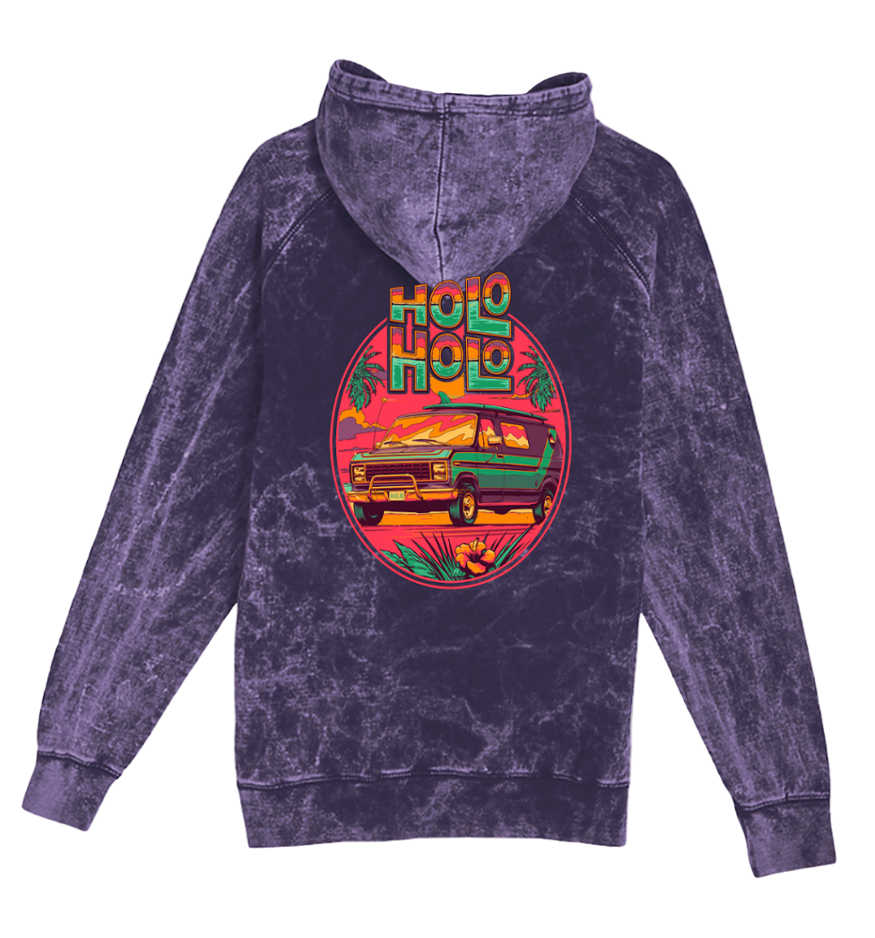 Holo Holo San Jose ‘25 Event Pullover Hoodie (Purple Acid Wash)