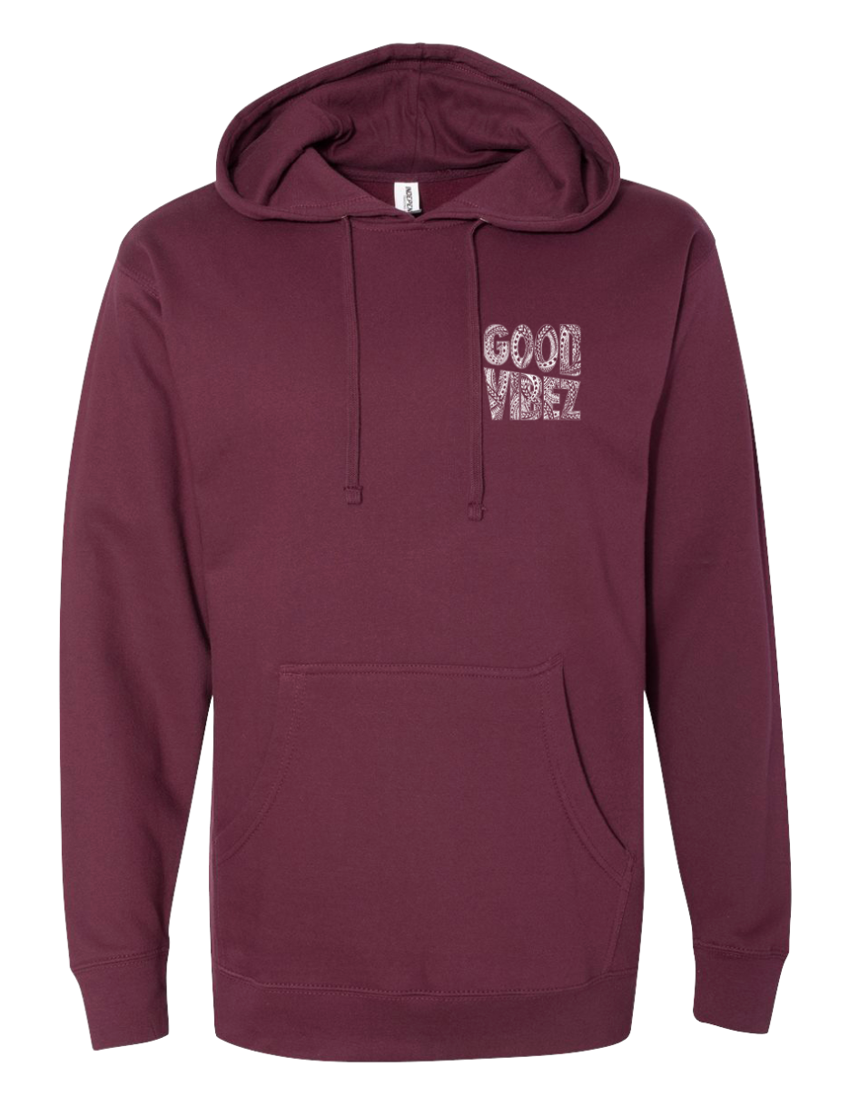 Good Vibez Polynesian Hoodie (Maroon)