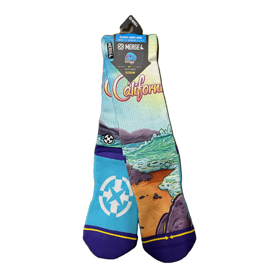 Cali Roots Merge4/Slogan Seaside Day Socks