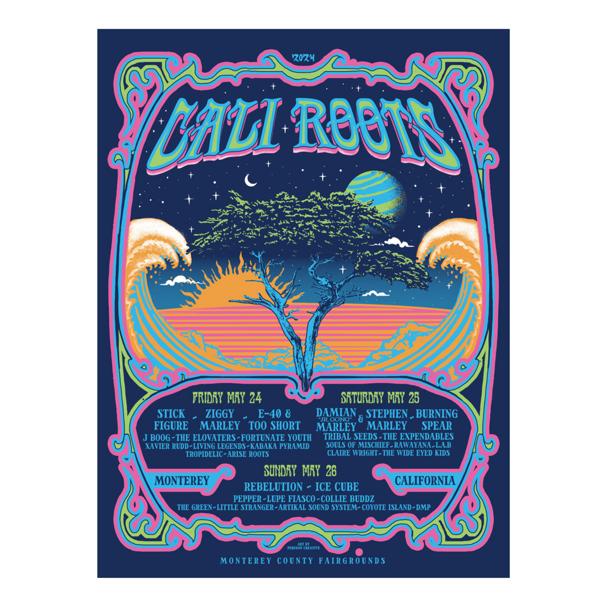 Cali Roots 2024 Event Poster Good Vibez Unlimited