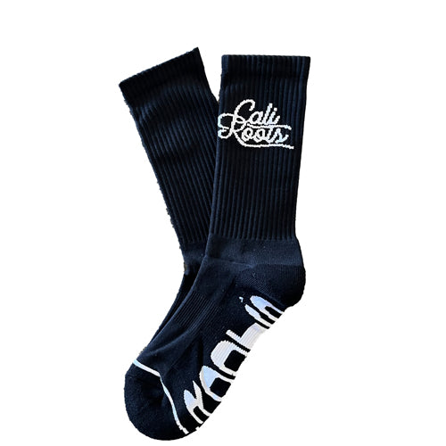 Cali Roots Cursive Logo Socks - Black